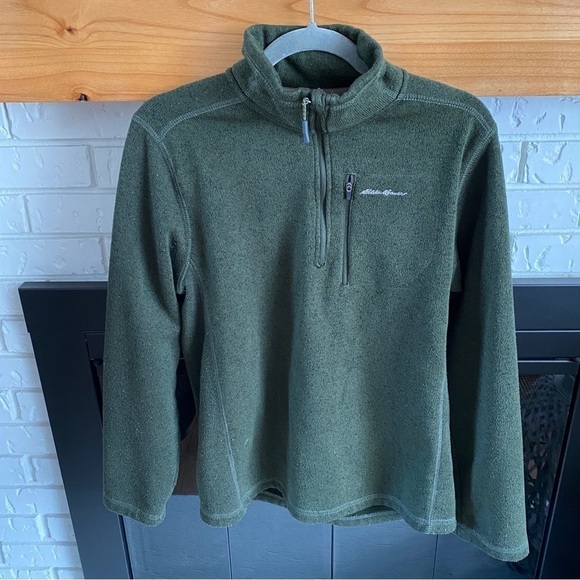 Eddie Bauer Mens Fleece Quarter Zip - Picture 1 of 5
